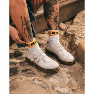 DR.MARTENS 8065 Mary Jane (Women) in White Leather Size 9US/ 7UK
